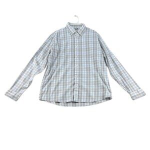 Faherty Button-Down Shirt – White/Gray/Blue – Men’s XL